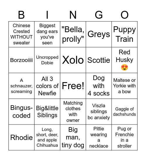 Superpet Bingo! (lil baby) Bingo Card