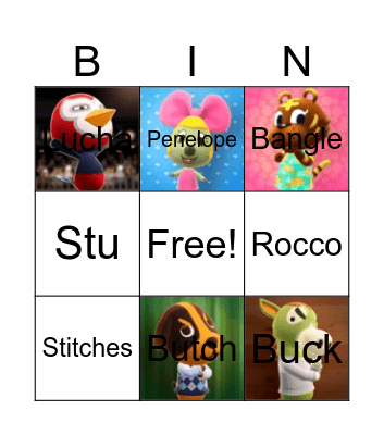 Animal Crossing Villager Hunting Bingo Card