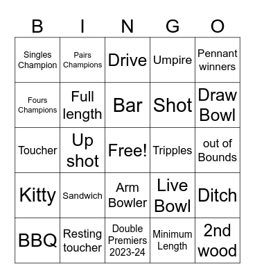 Parilla Double Premiers 2023 Bingo Card