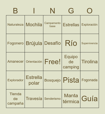 Campamento Bebé 2024 Bingo Card
