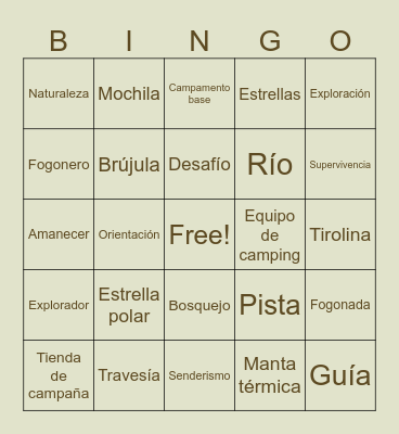 Campamento Bebé 2024 Bingo Card