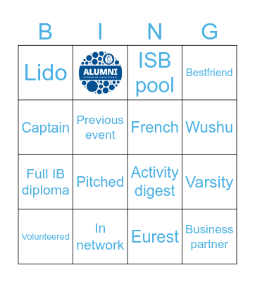 ISB Seoul Reunion 2024 Bingo Card