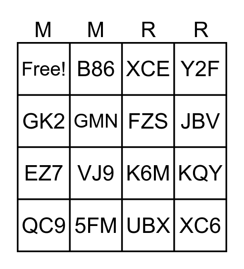 IXL BINGO Card