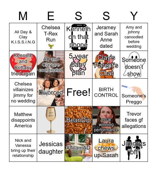 reunion Bingo Card