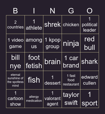 Infinite C2 Bingo Card