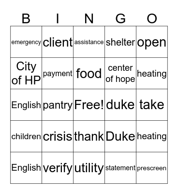 Bingo Card