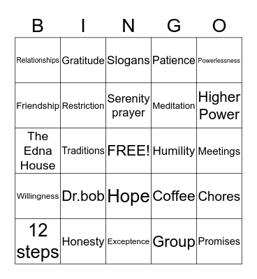 The Edna house bingo Card