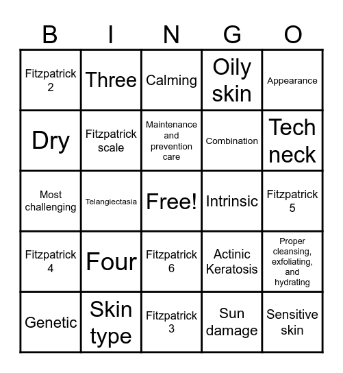 Ch. 5 Bingo Card