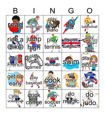 Can you...? Bingo Card