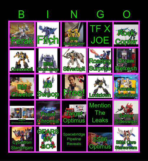 Hasbro Pulse Stream March 14 Bingo Card Bingo Card