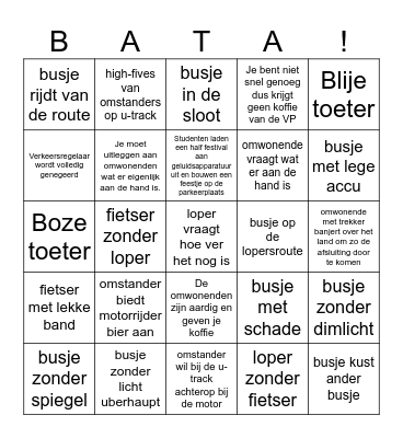 Bata 2024 (motoreditie) Bingo Card