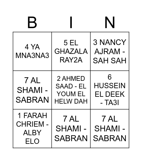 Mothers Day Markaz 2024 Bingo Card