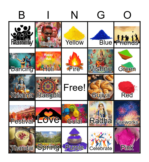 *holi fest* Bingo Card