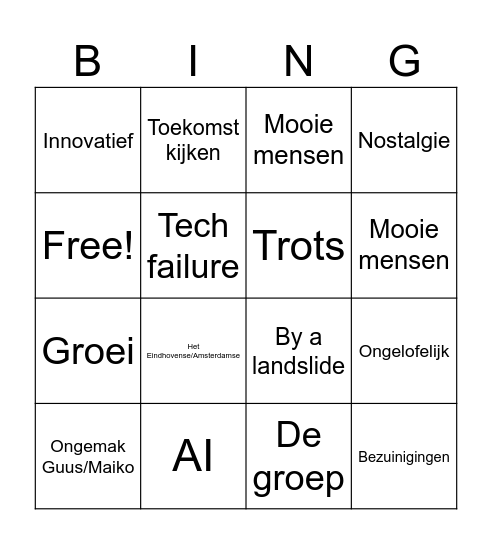 Kickoff snapte Bingo Card