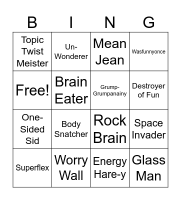 Superflex Bingo Card