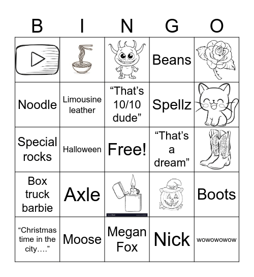 SPOOKY MARGO Bingo Card