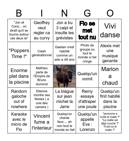 La Villa Bingo Card