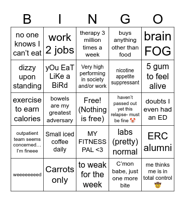 MY ED BINGO Card
