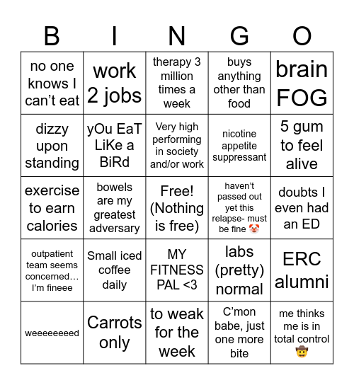 MY ED BINGO Card