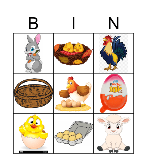 Ostern Bingo Card