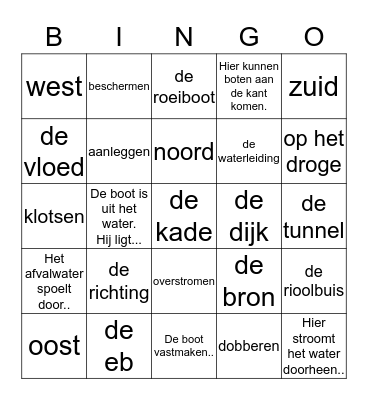 Taal  Bingo Card