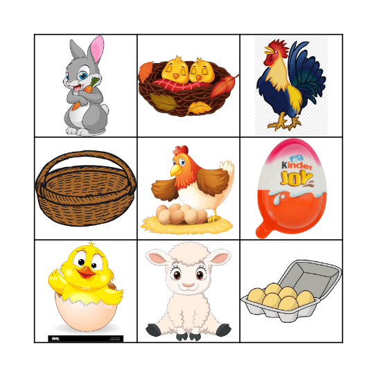 Ostern Bingo Card