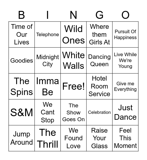 Party Bingo Card