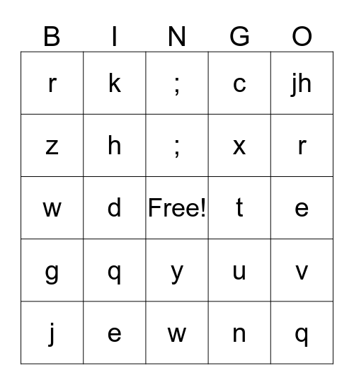 MUSINGO - The Music Quiz Bingo Card