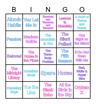 Bingo Books Bingo Card