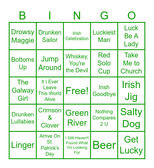 St. Paddy's Party! Bingo Card