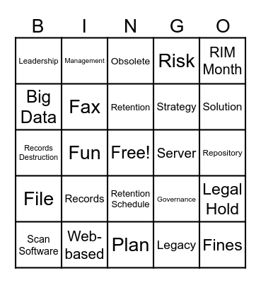 ARMA NE Spring Bingo Card