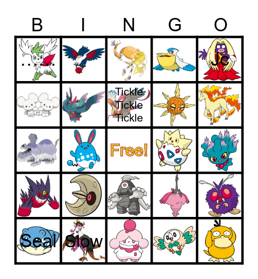 POKEMON BINGO Card