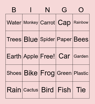 Bingo! Bingo Card