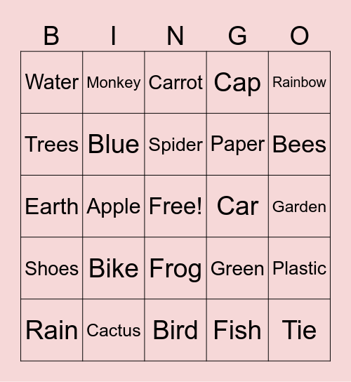 Bingo! Bingo Card
