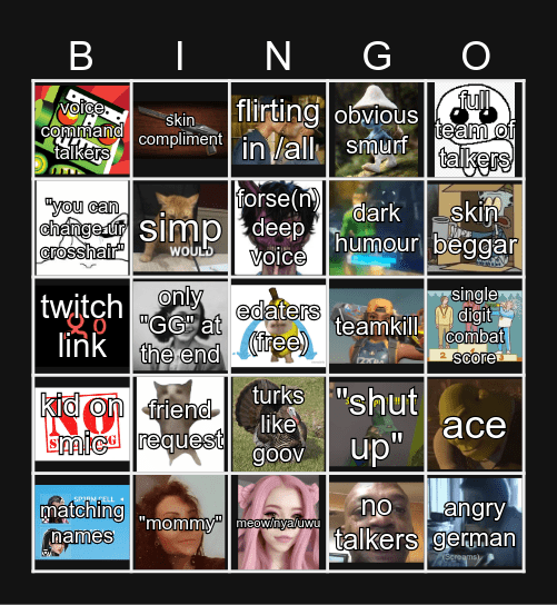 swiftplay gooners Bingo Card