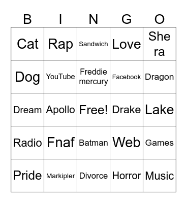 Infinite craft Bingo Card
