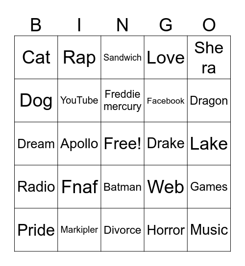 Infinite craft Bingo Card