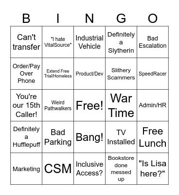 Spring Support Bingo Card