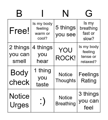 Clear Picture Bingo Card