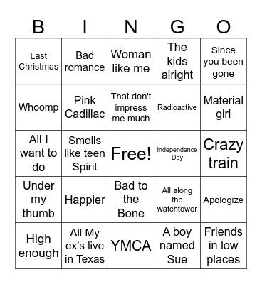 NEVER MADE #1 Bingo Card