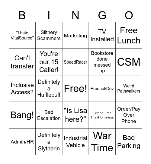 Spring Support Bingo Card