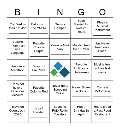 Co-Worker Bingo Card