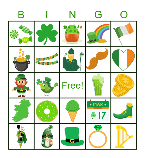 LUCK  OF  THE  IRISH Bingo Card