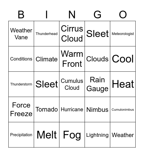 Science Bingo!! Bingo Card