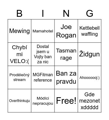 FlygunCZ any% speedrun Bingo Card