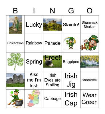 St. Patrick's Day Bingo Card