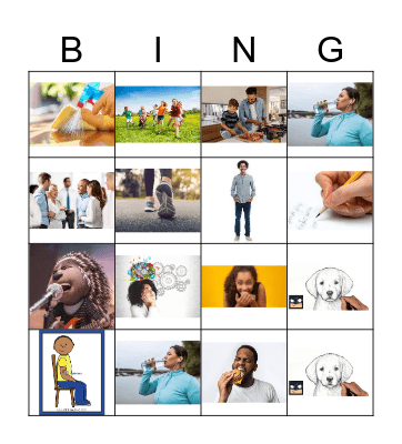 Action - Verbs Bingo Card
