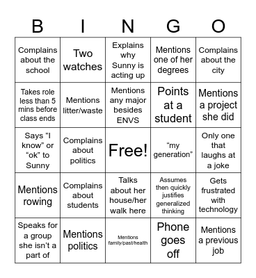 Flowers Bingo Card