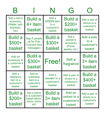 St. Patrick's Day Weekend Flash Bingo Card