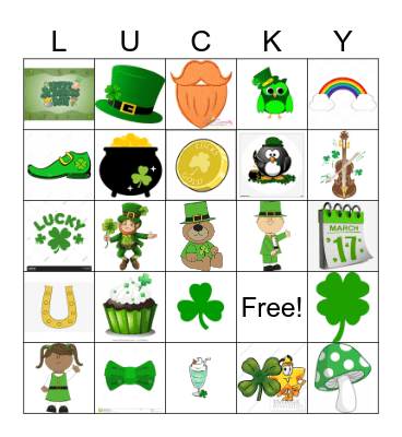 Saint Patrick's Day Bingo Card